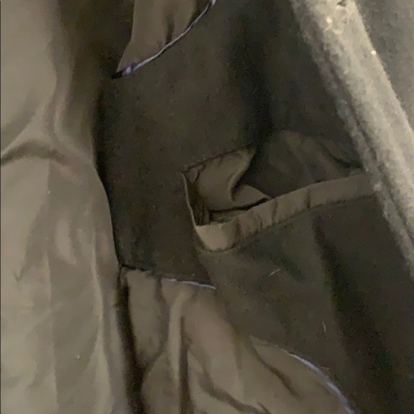 Black Wool Zip and Button Jacket - Picture 5 of 6